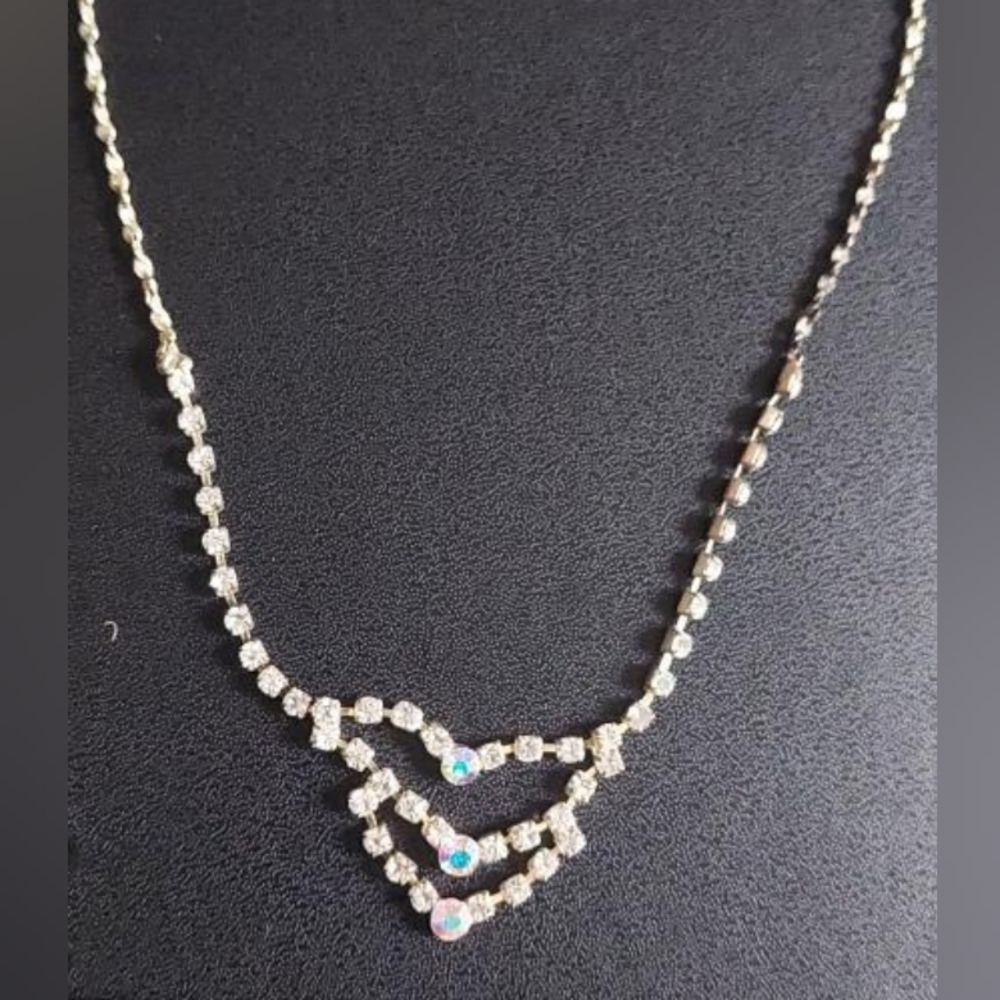 Sparkle Rhinestone Prom Necklace - Picture 3 of 4